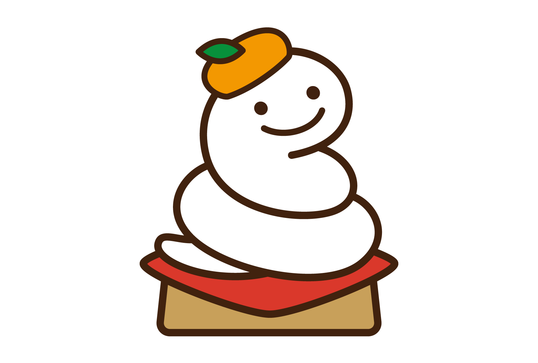 新年の挨拶 干支 巳 餅